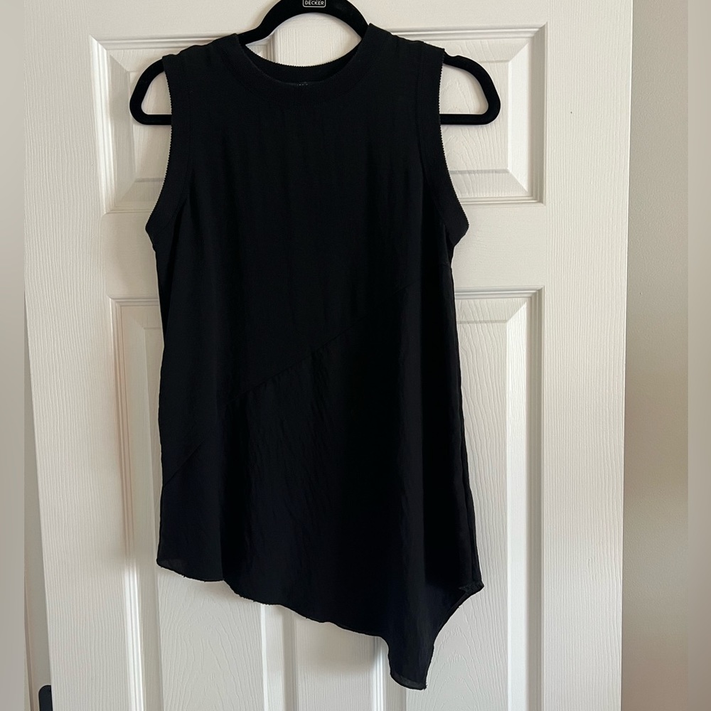 Zara black asymmetrical top- size small